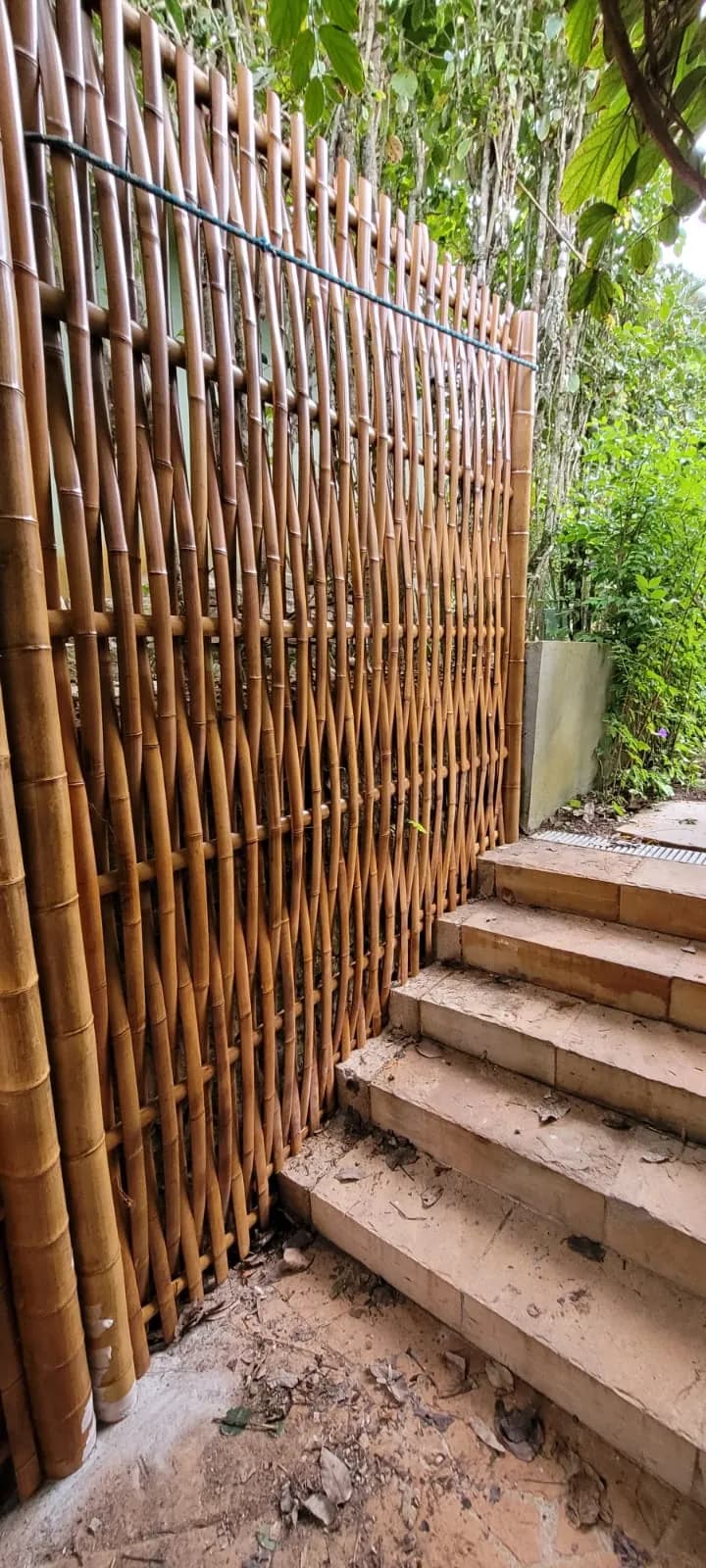 Revestimento de bambu da Casa da Praia da Feiticeira (MK27) — registro de obra.