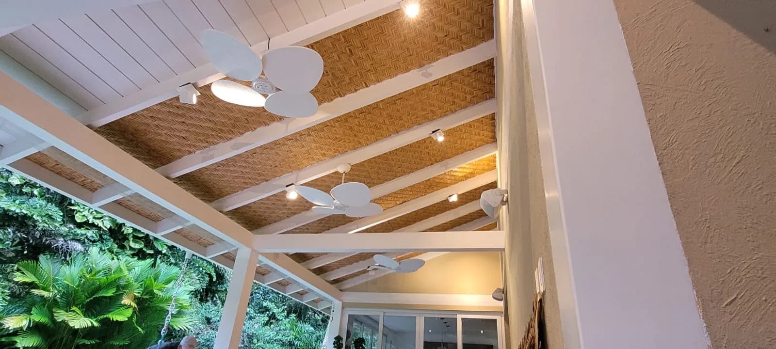 Forro de esteira de bambu da Casa Iporanga — registro de obra.