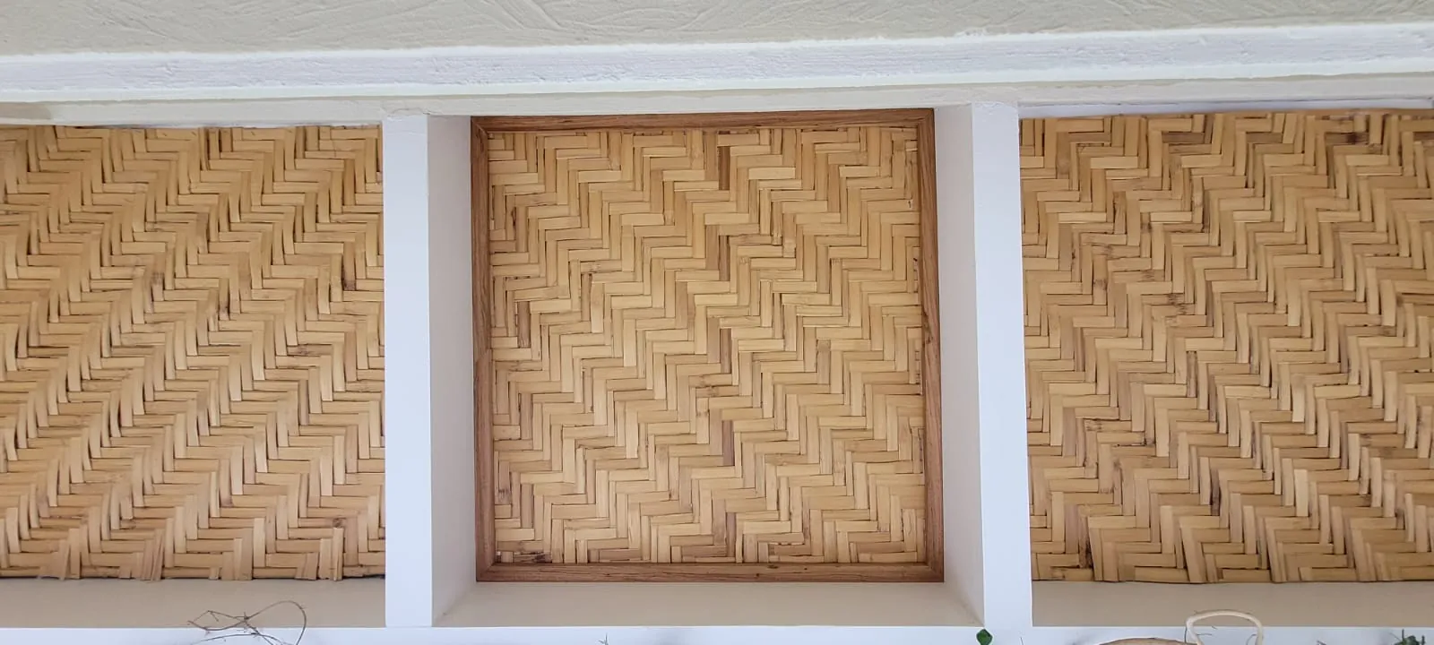 Forro de esteira de bambu da Casa Iporanga — registro de obra.