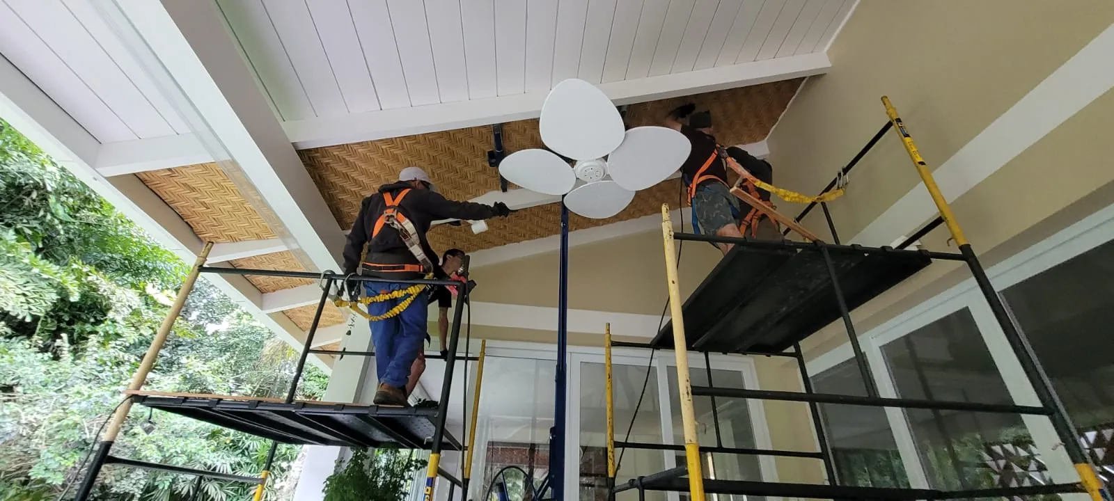 Forro de esteira de bambu da Casa Iporanga — registro de obra.