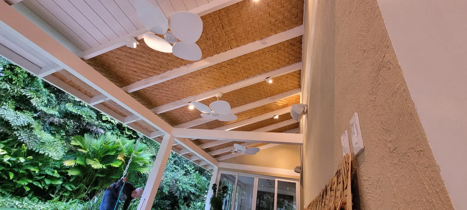 Forro de esteira de bambu da Casa Iporanga — registro de obra.