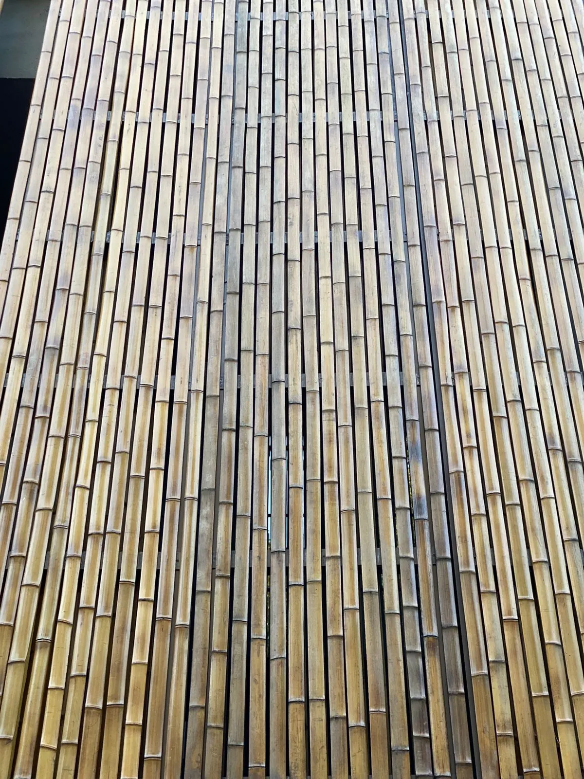 Revestimento de bambu da Casa da Praia da Feiticeira (MK27) — registro de obra.