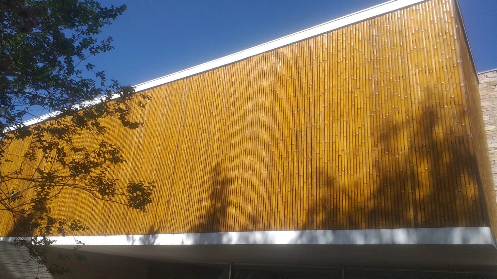 Revestimento de bambu da Casa da Praia da Feiticeira (MK27) — registro de obra.